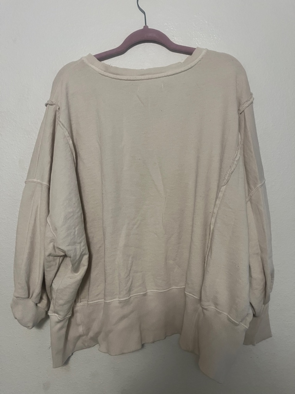 We the free- Camden Relaxed Cream Women's Pullover Sweatshirt - Picture 3 of 3